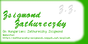 zsigmond zathureczky business card